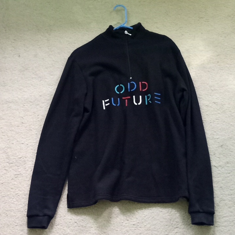 Vintage Black Odd Future 1/2 Zip-Up Jackey For Mens Size Medium (Good Condition)